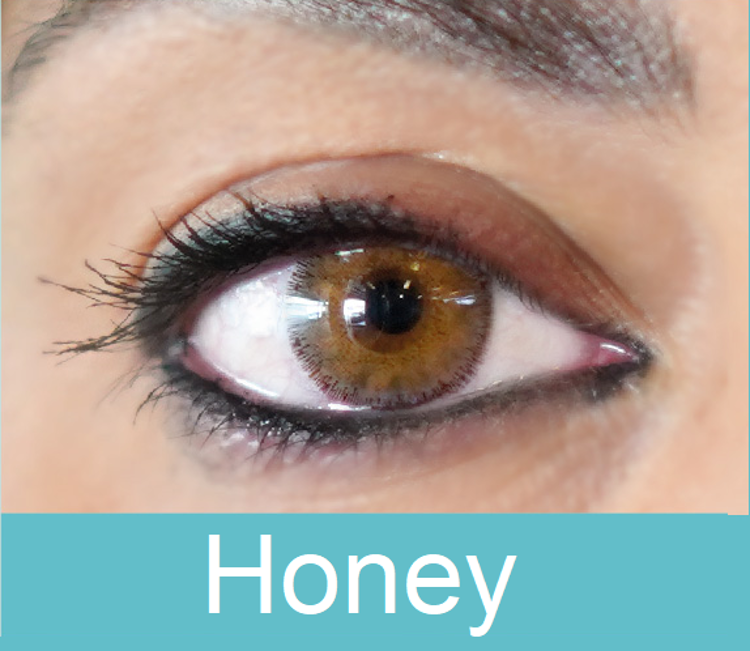  Зображення Pretty Eyes Colors Έγχρωμοι Φακοί Μηνιαίοι 2τμχ (Honey) 